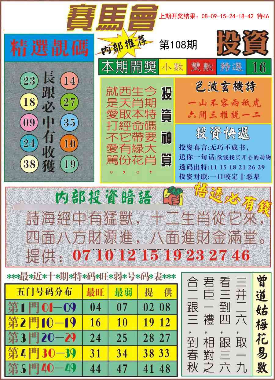 108期马会投资[图]