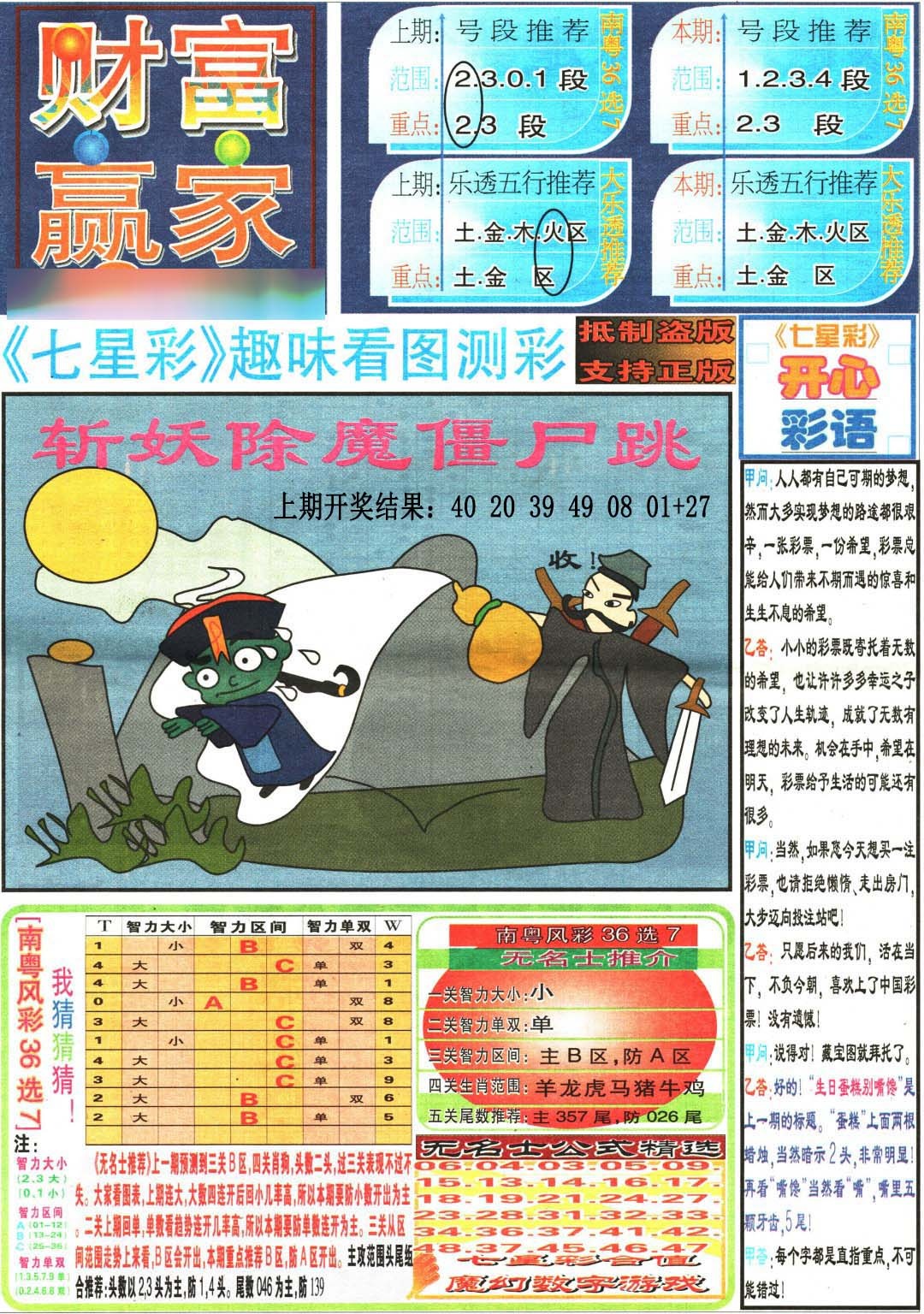 109期财富赢家（七星彩）[图]