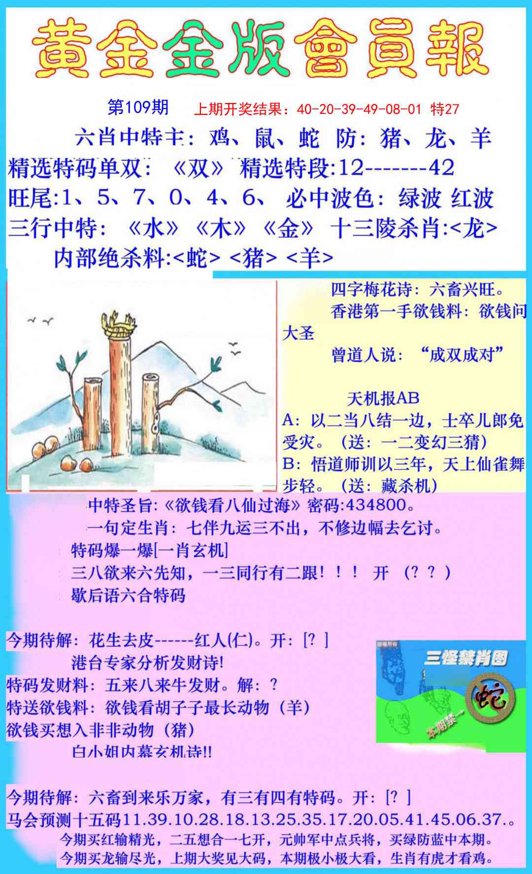 109期黄金金版会员报[图]
