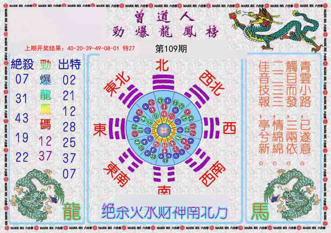 109期曾道人劲爆龙凤榜[图]