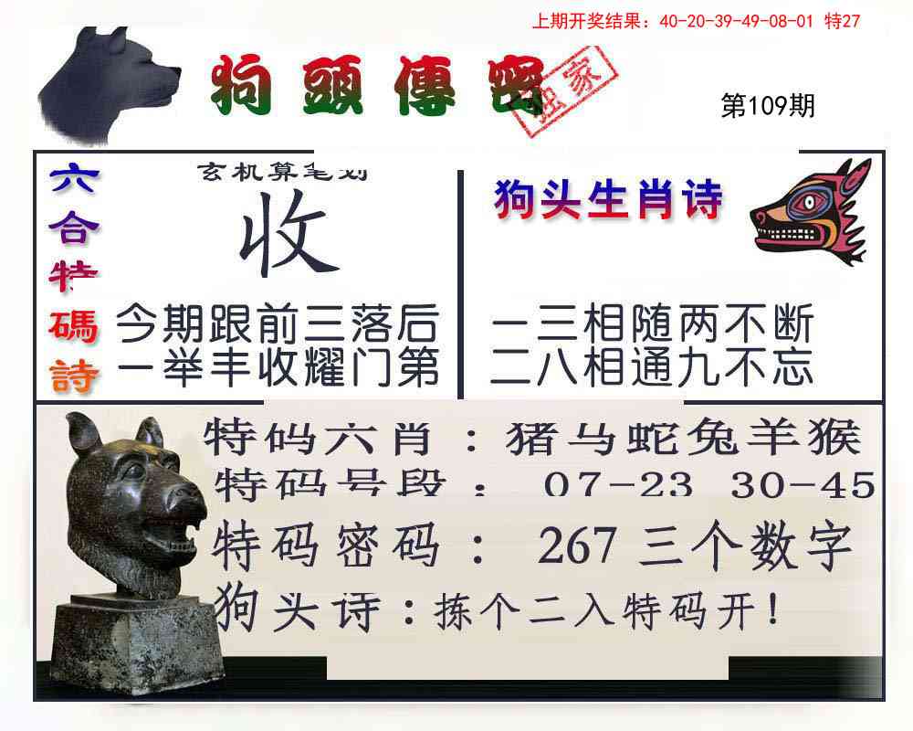 109期狗头传密[图]