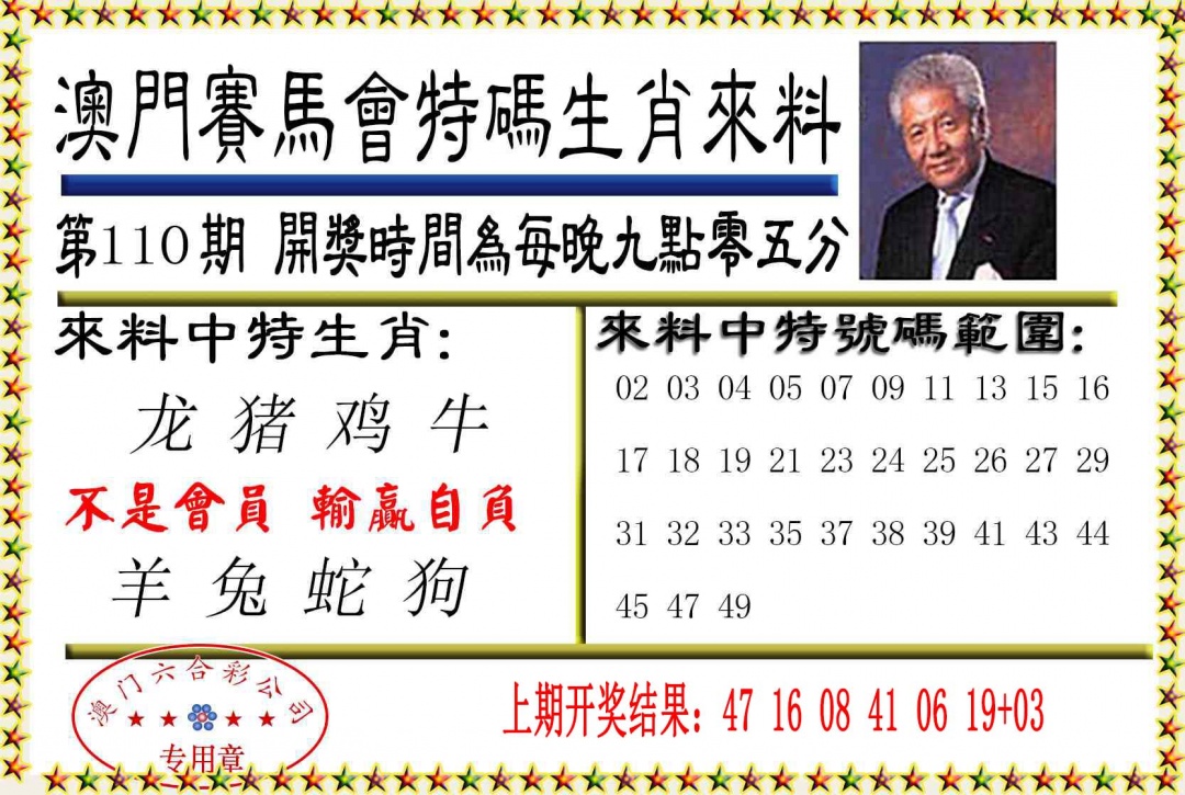 110期特码生肖来料[图]