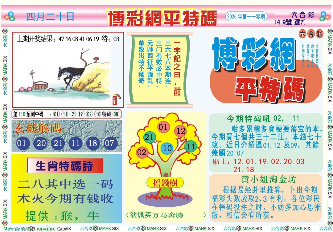110期博彩网平特报[图]