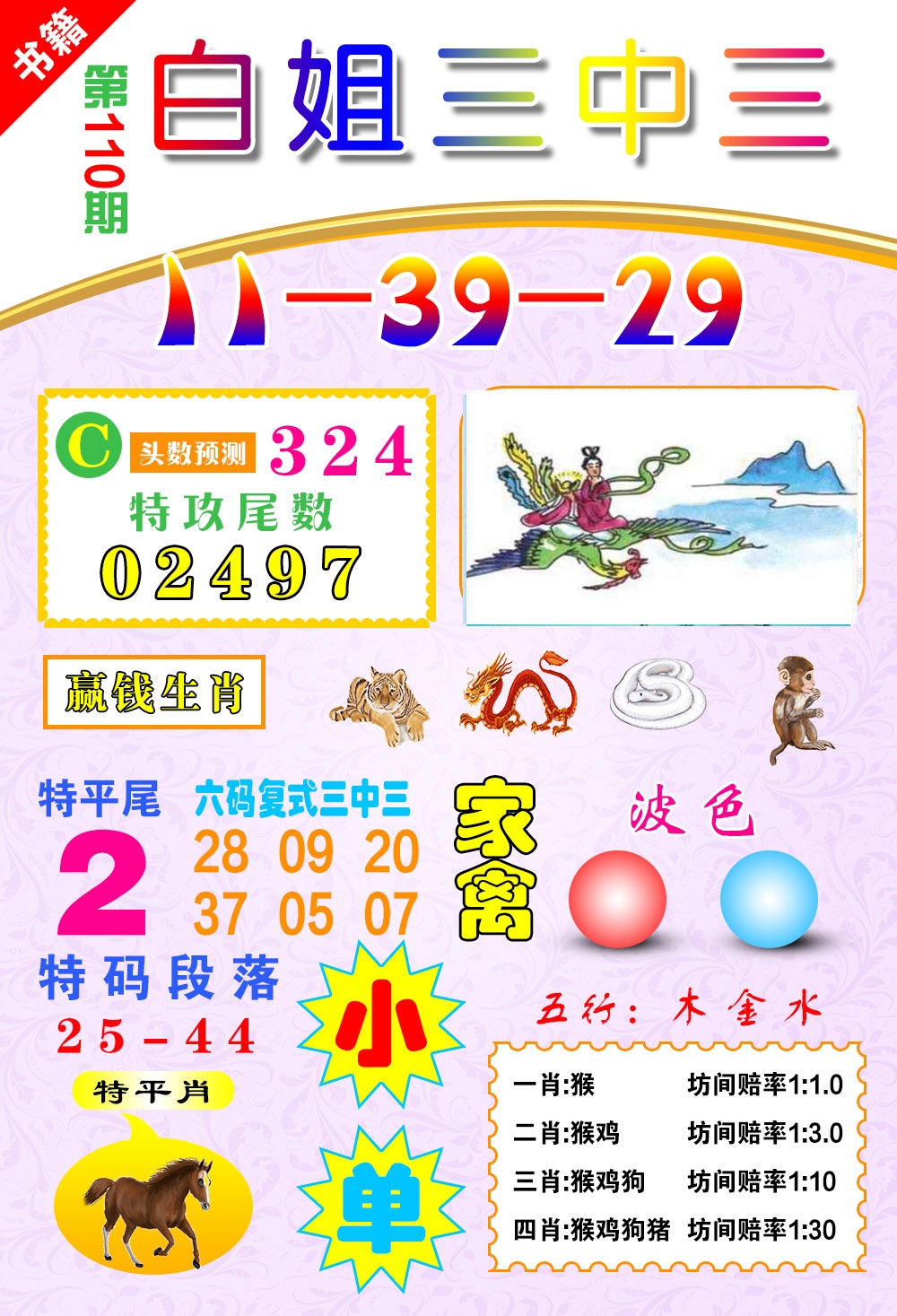 110期澳门白姐锦囊[图]