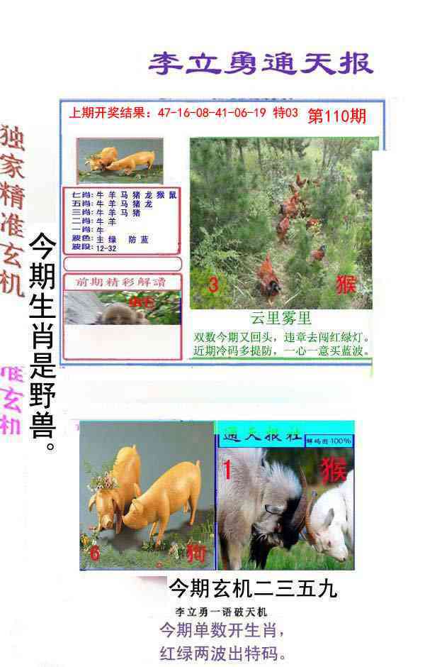 110期李立勇通天报[图]
