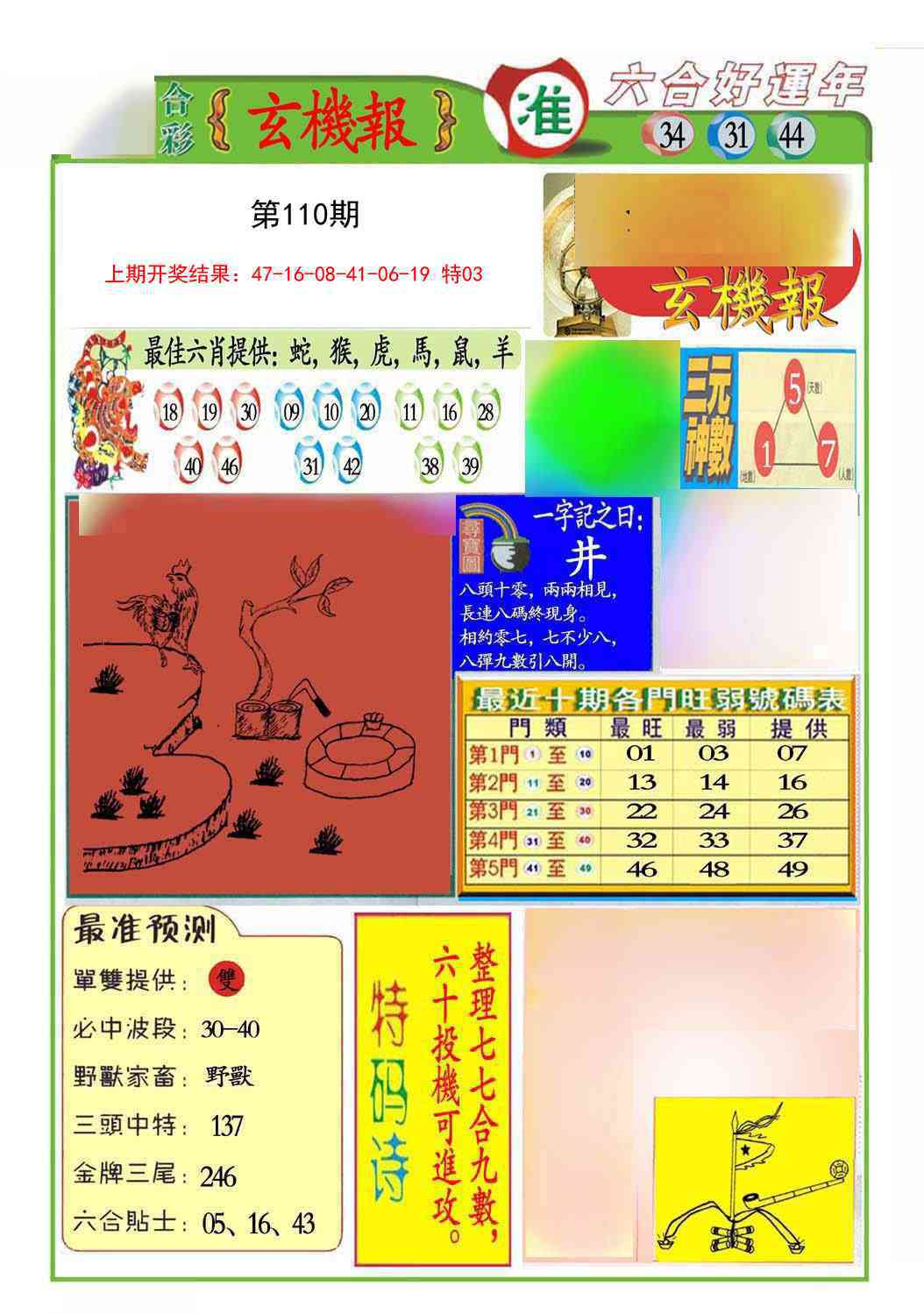 110期九龍玄机报(推荐)[图]