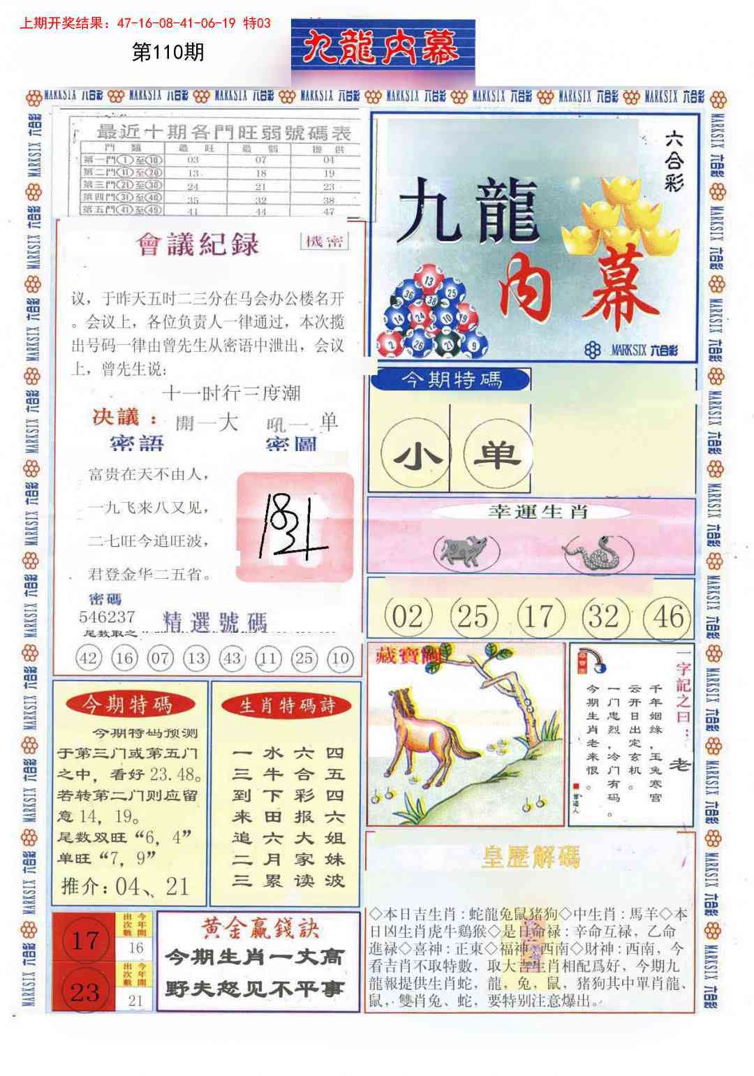 110期(新版)九龙内幕A[图]