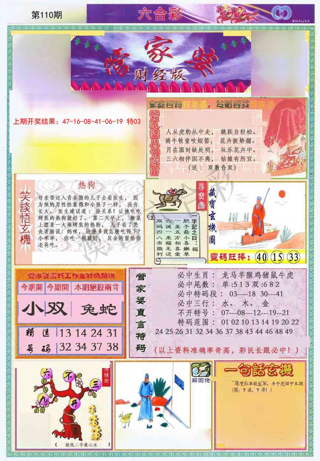 110期管家婆财经版[图]