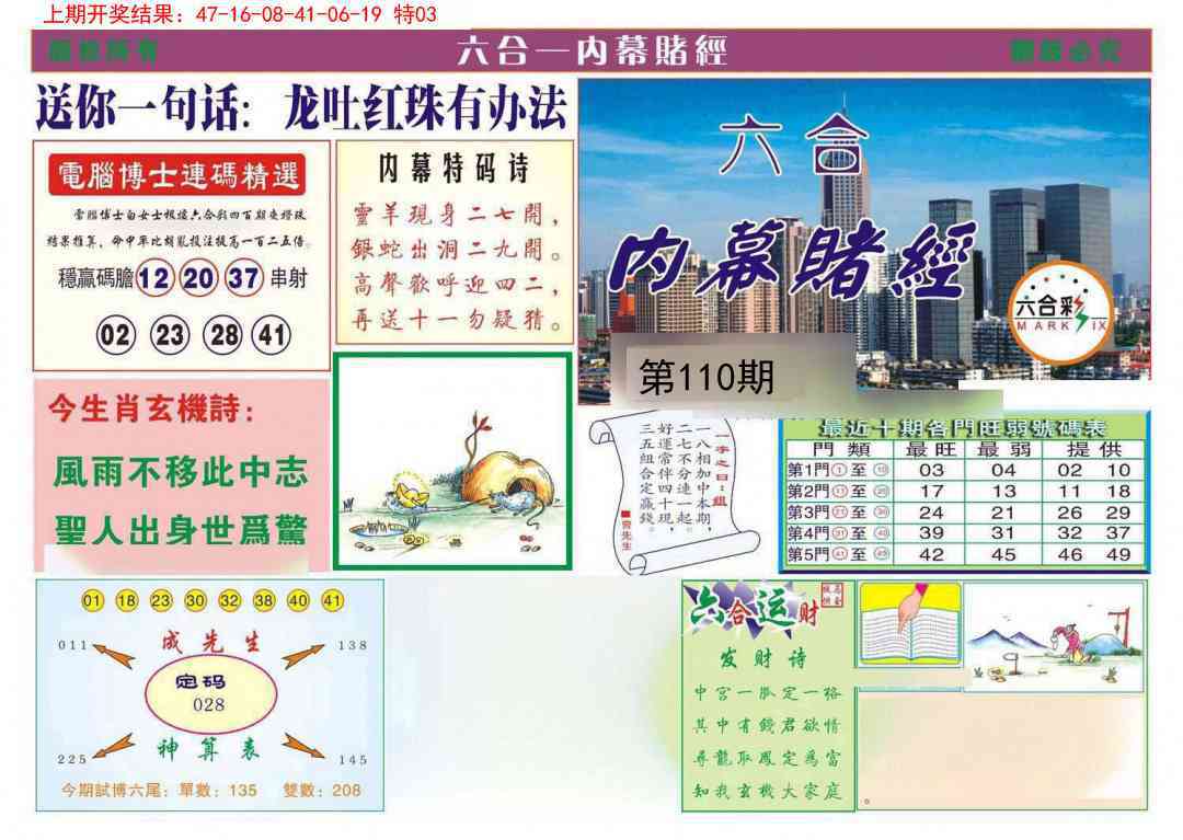 110期内幕赌经[图]