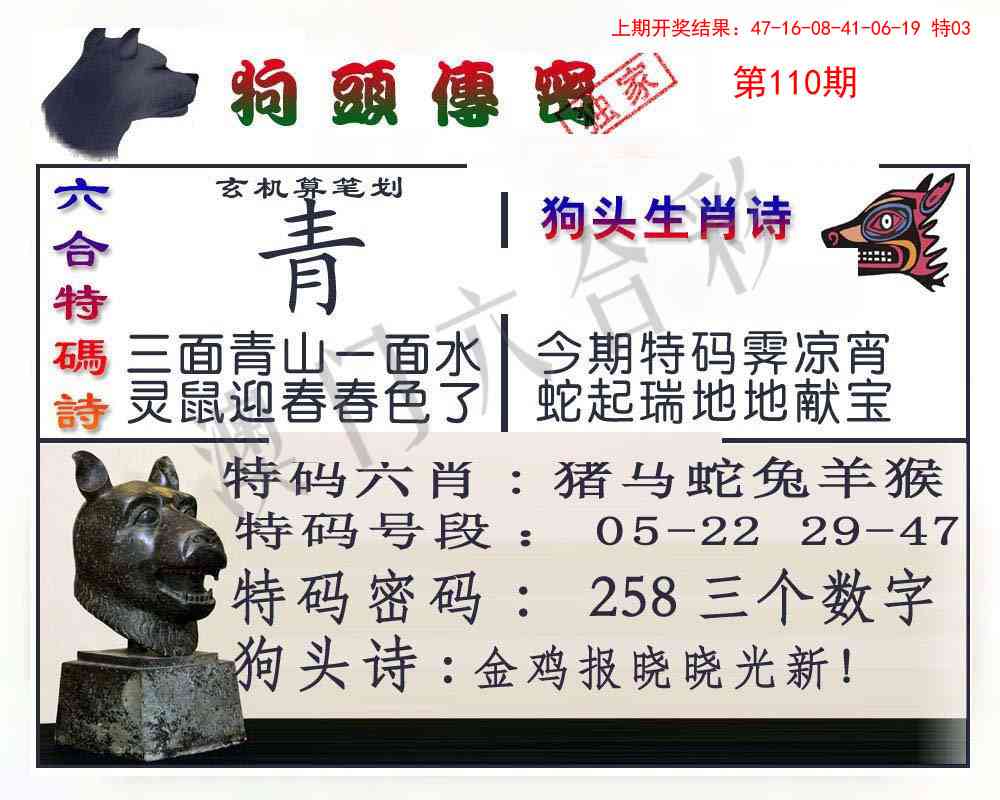 110期狗头传密[图]