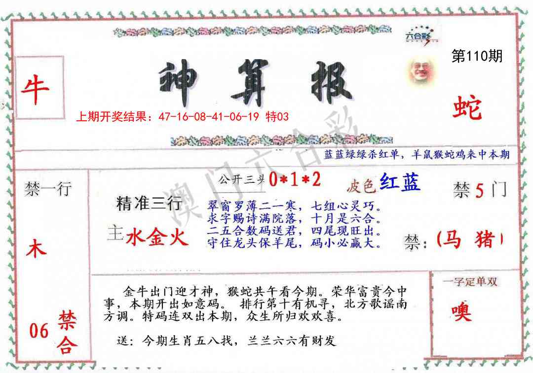 110期神算報[图]