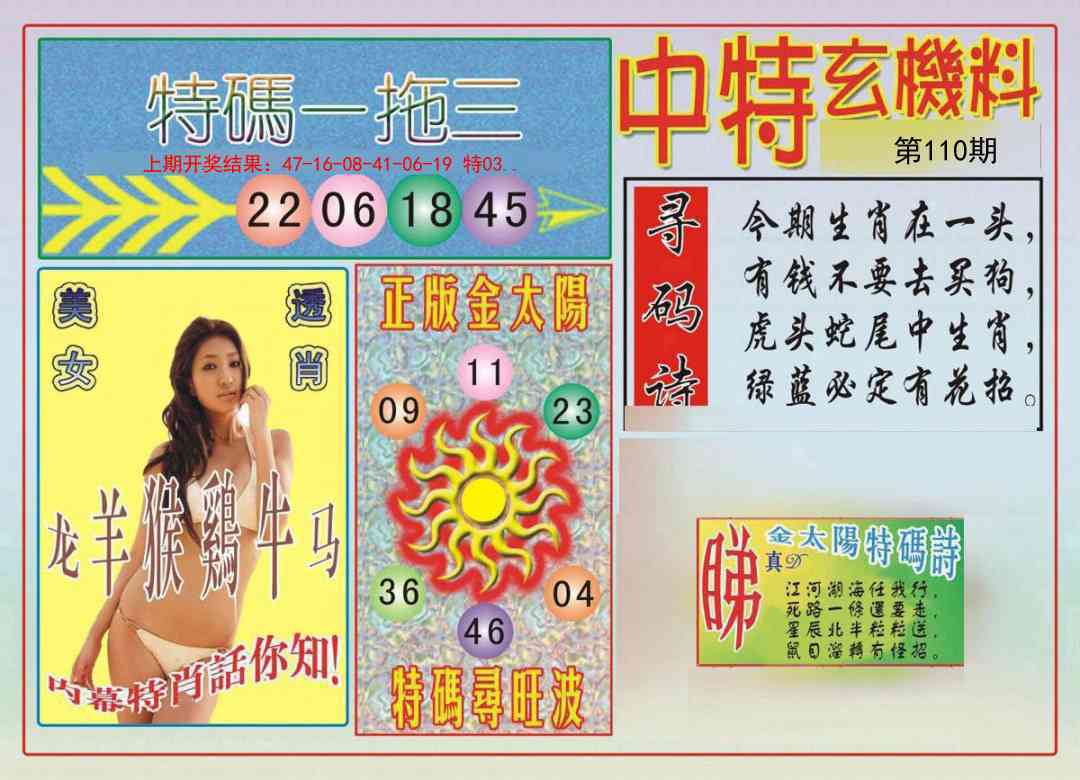 110期中特玄机料[图]