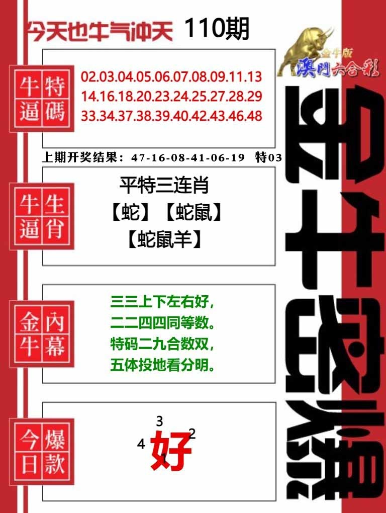 110期金牛密爆[图]