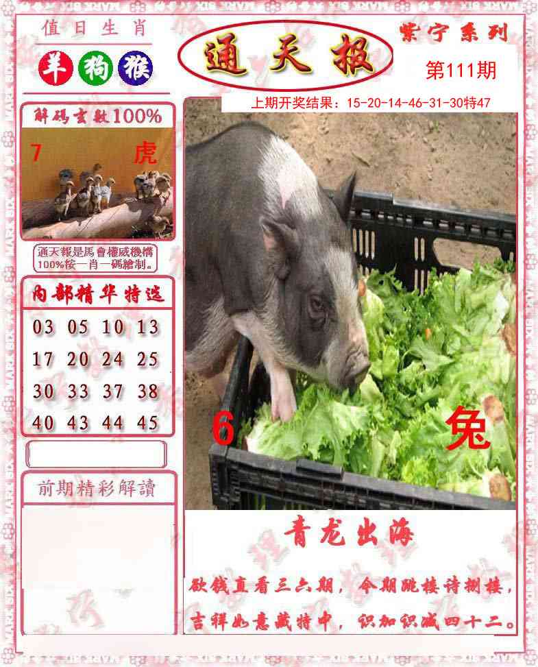 111期救通报[图]