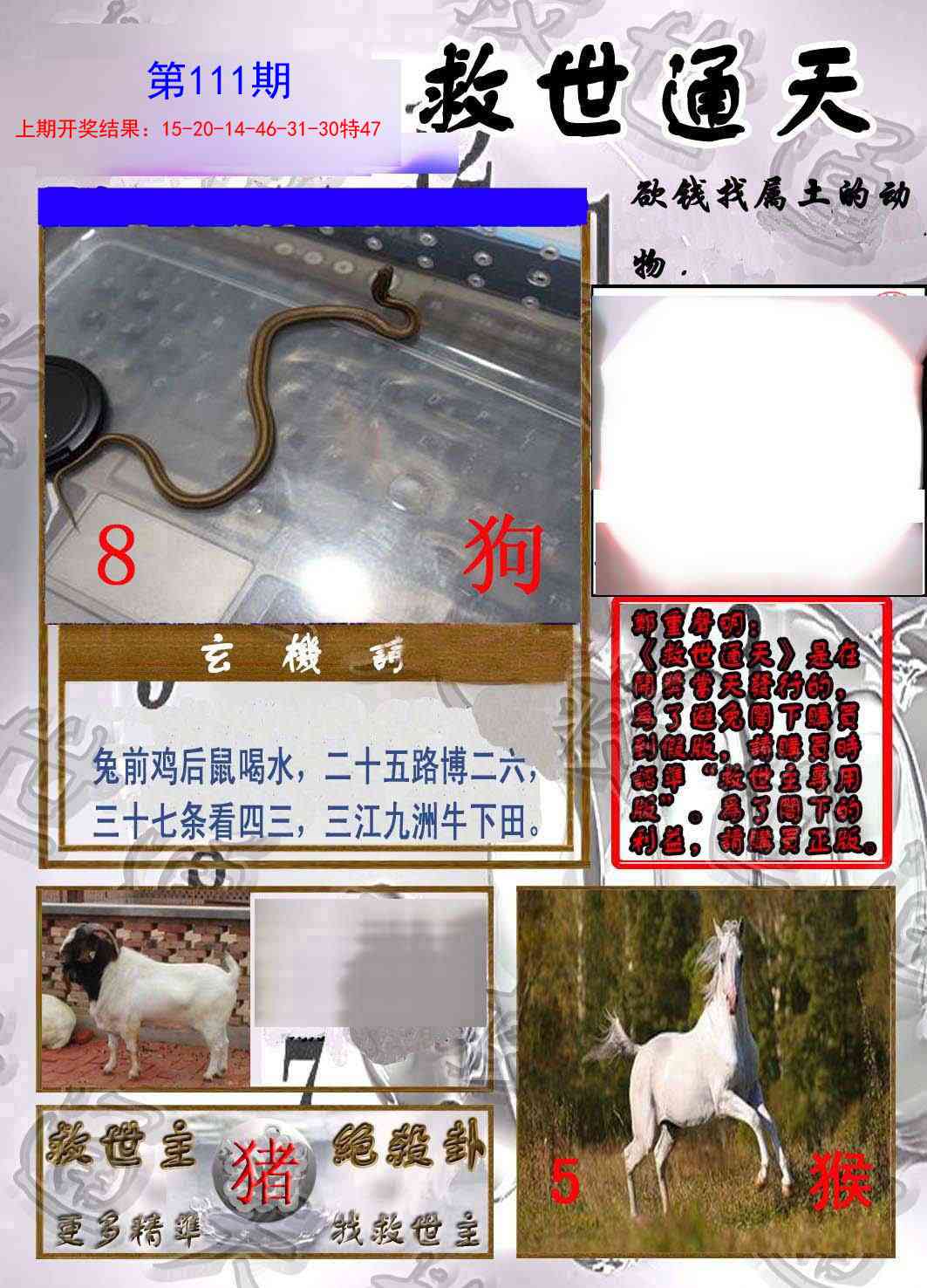 111期救世通天报[图]