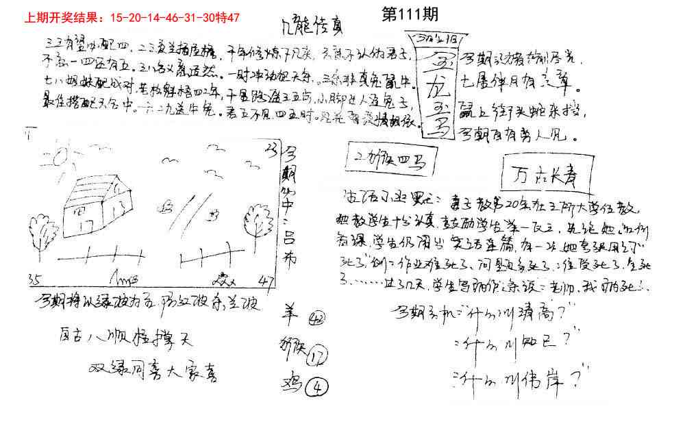 111期手写九龙内幕[图]