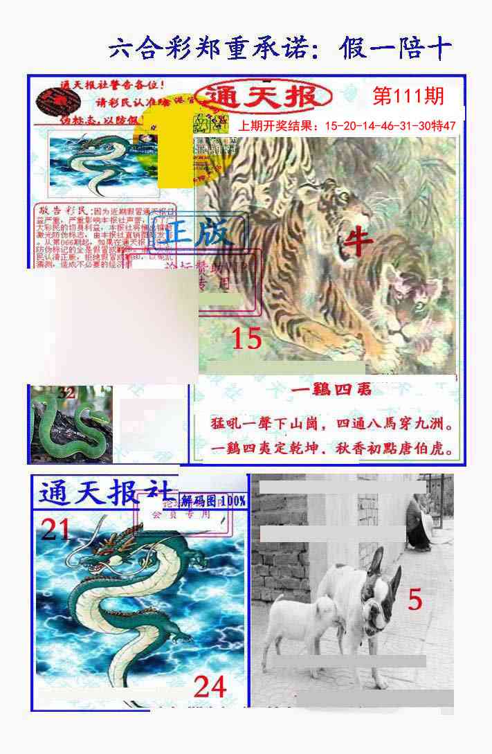 111期假一陪十通天报[图]