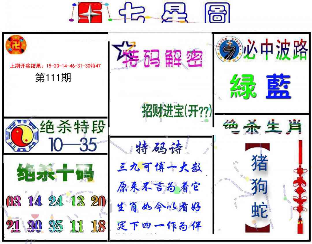 111期七星图B[图]