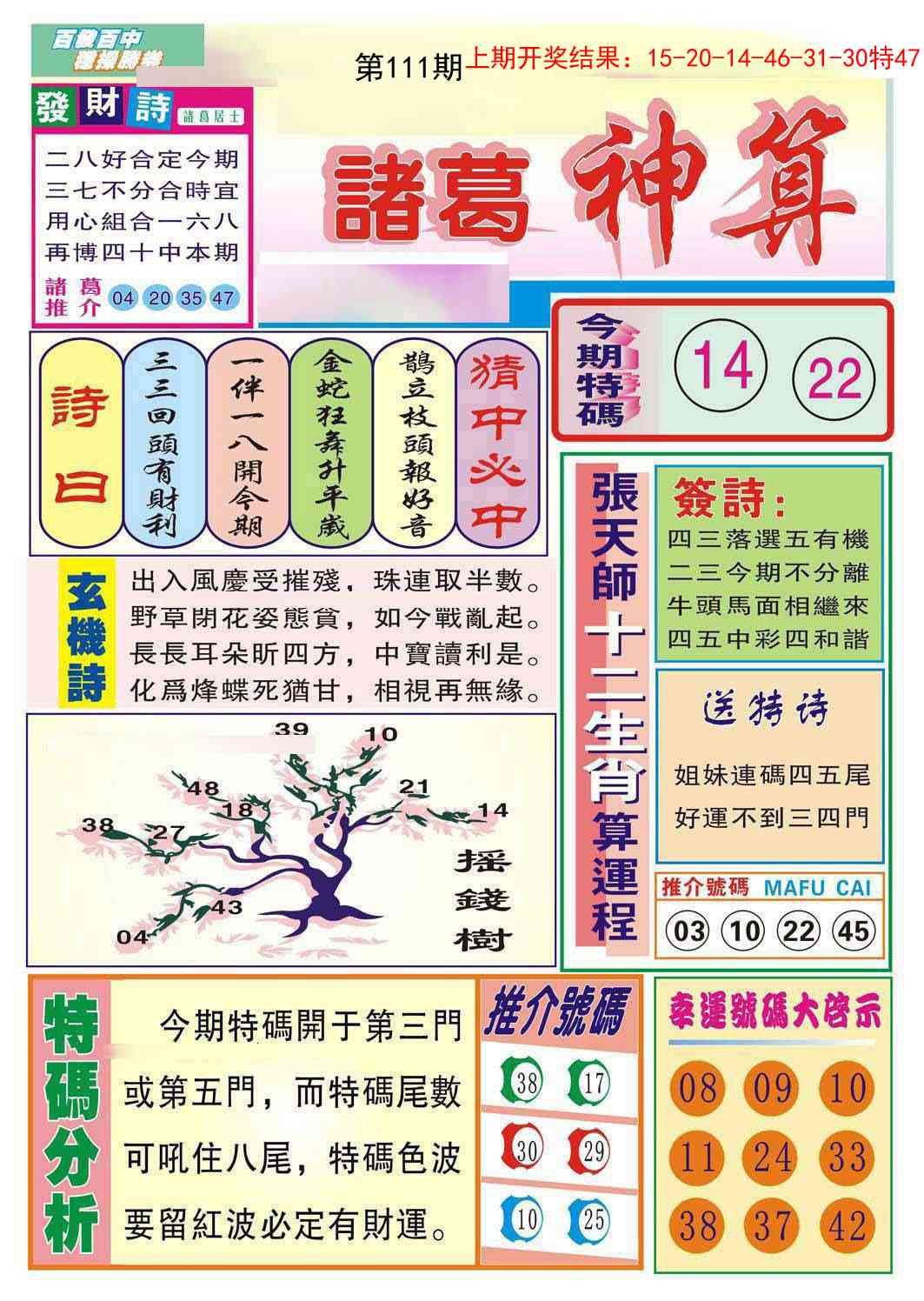 111期诸葛神算[图]