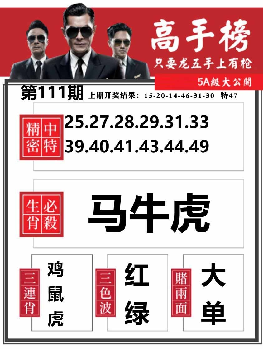 111期金牛高手榜[图]