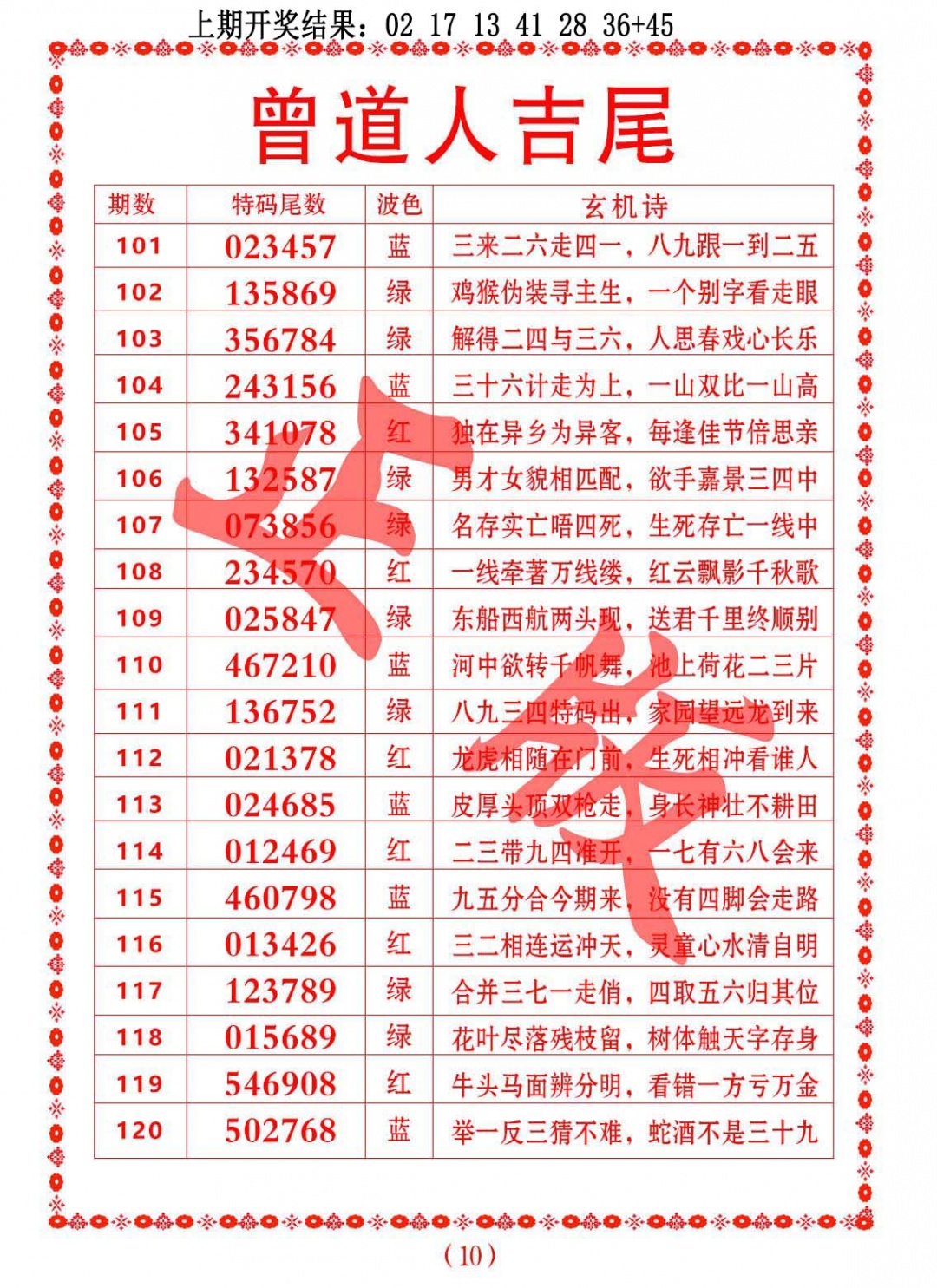 112期曾道人吉尾[图]