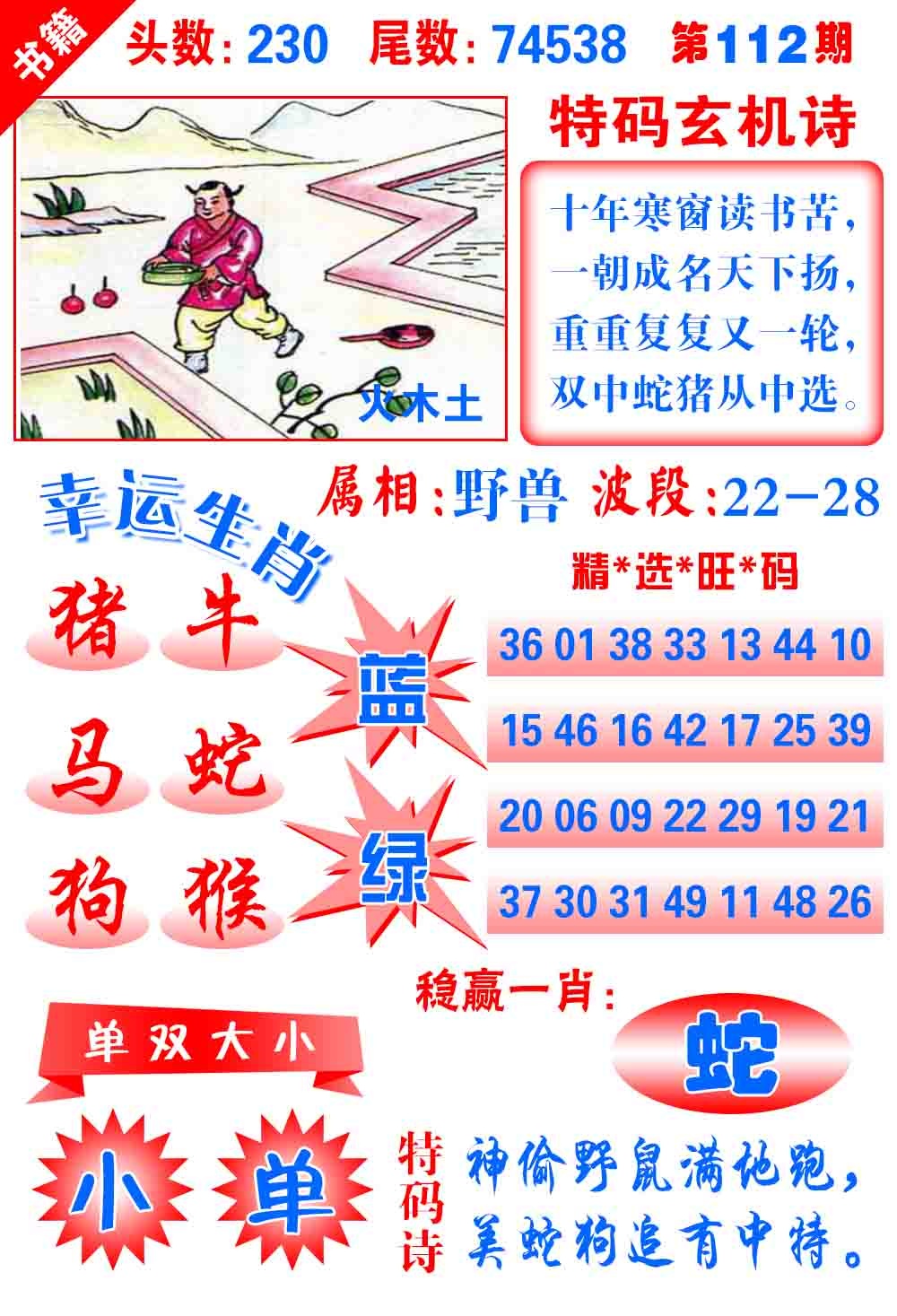 112期澳门铜宝典[图]