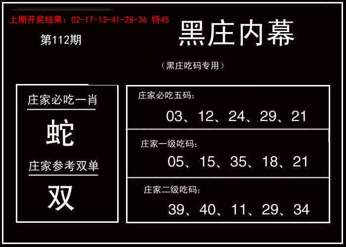 112期黑庄内幕[图]