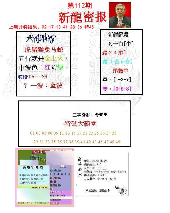 112期新龙密报[图]