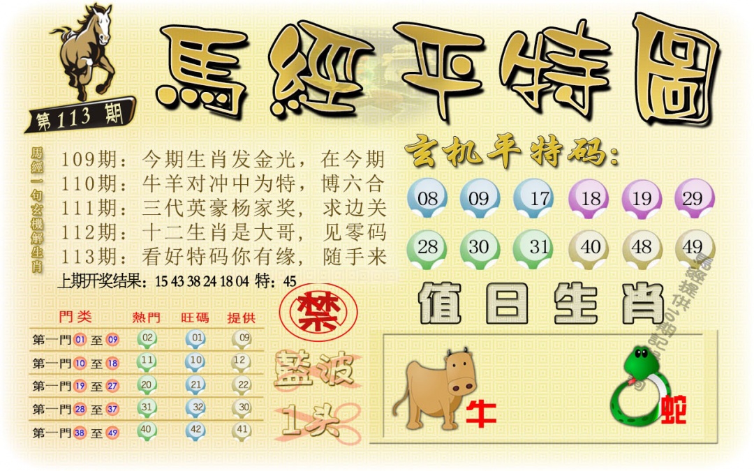 113期马经平特图[图]