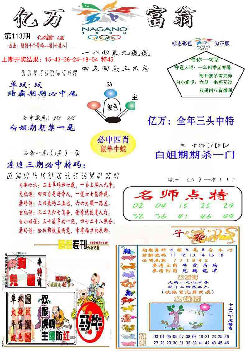 113期亿万富翁A[图]