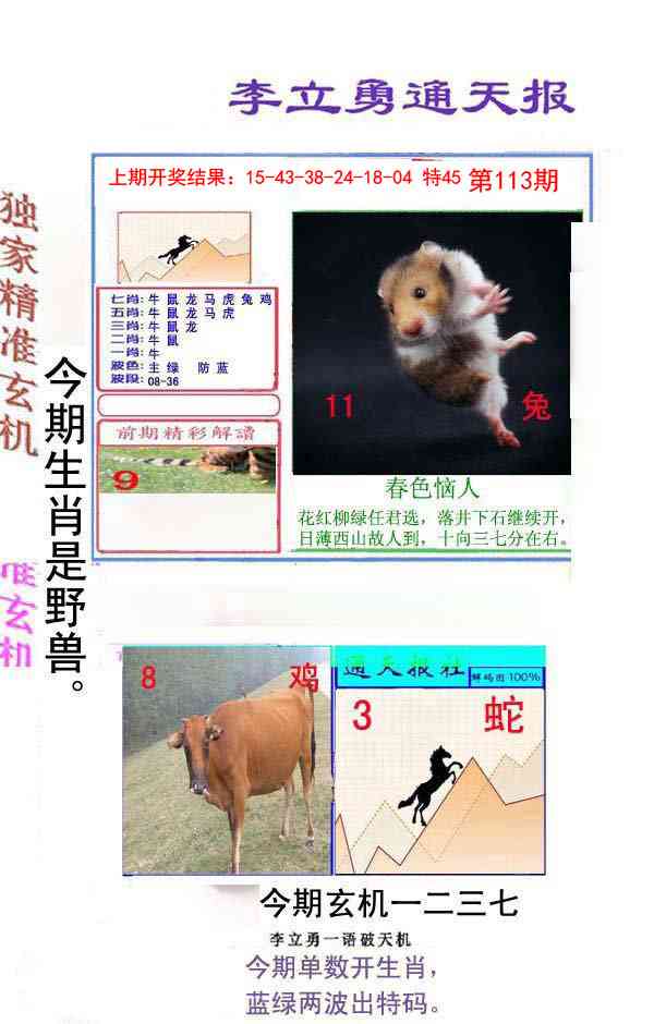 113期李立勇通天报[图]