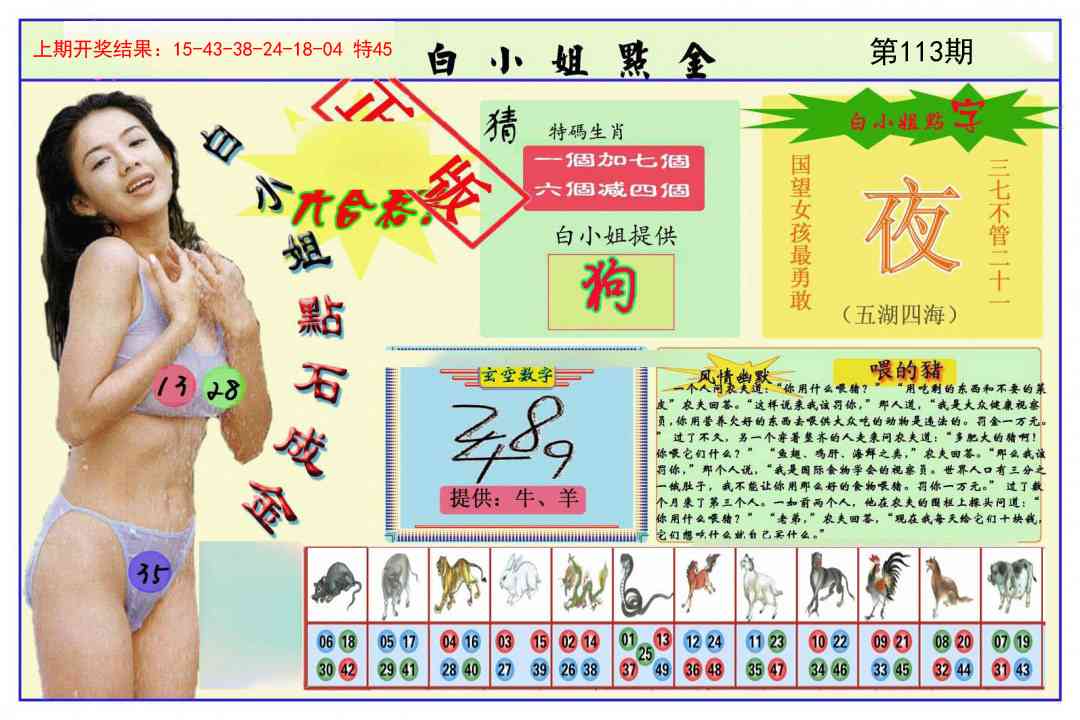 113期白小姐点金[图]