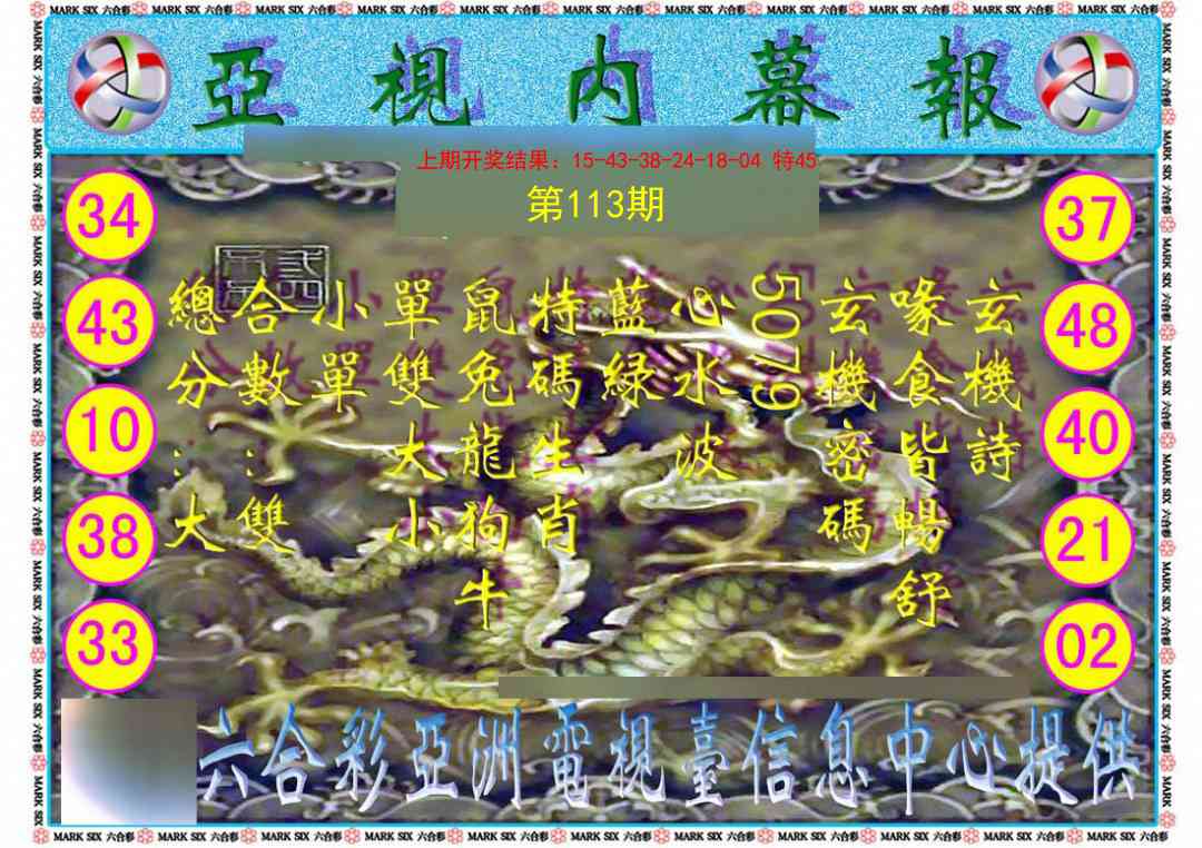 113期亚视内幕报[图]