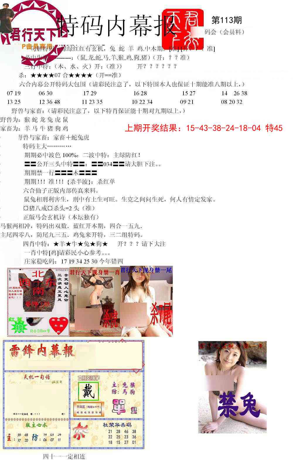 113期特码内幕报[图]