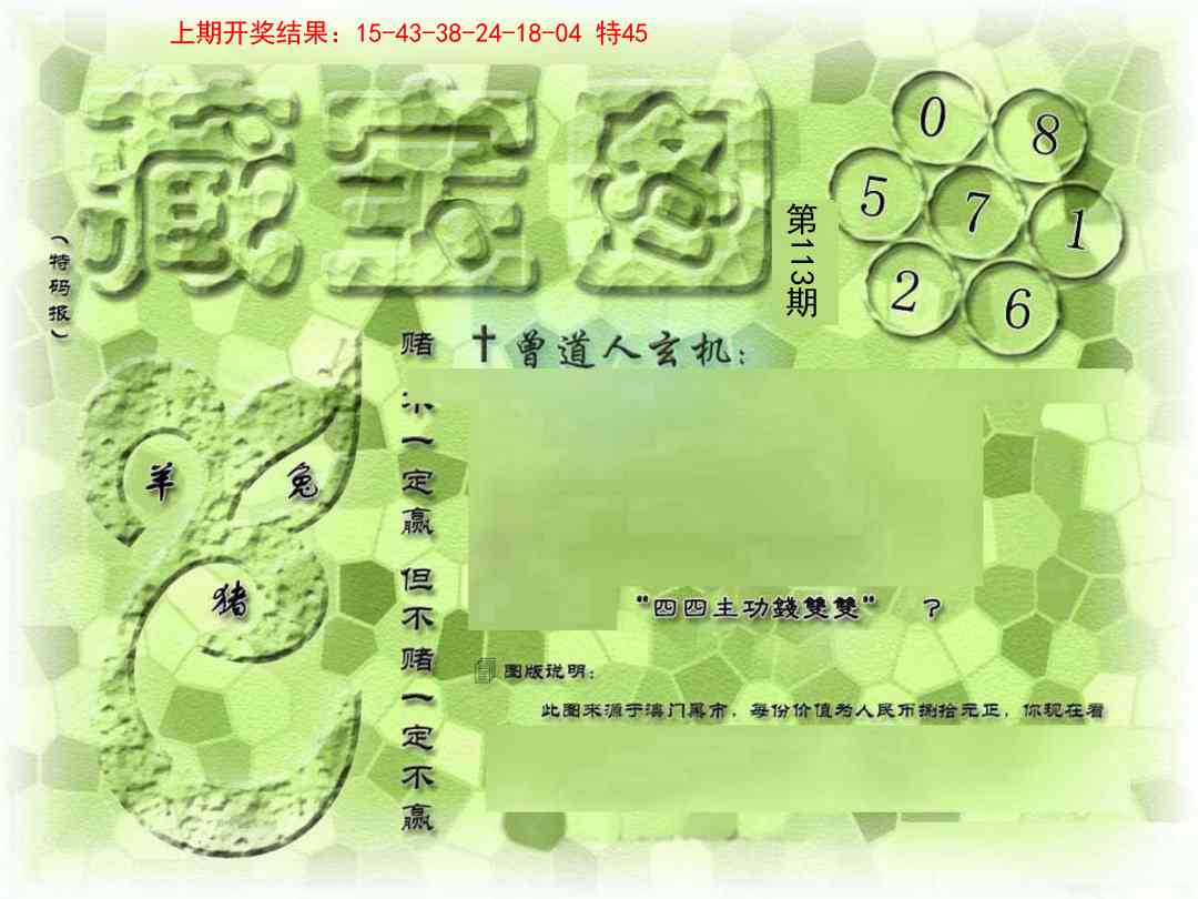 113期假新藏宝图[图]