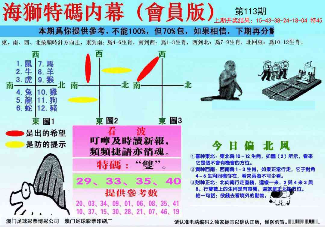 113期海狮特码会员报[图]