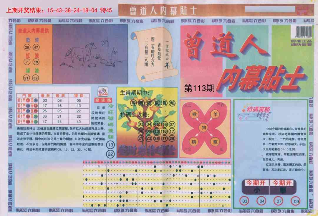 113期曾道人内幕贴士A[图]