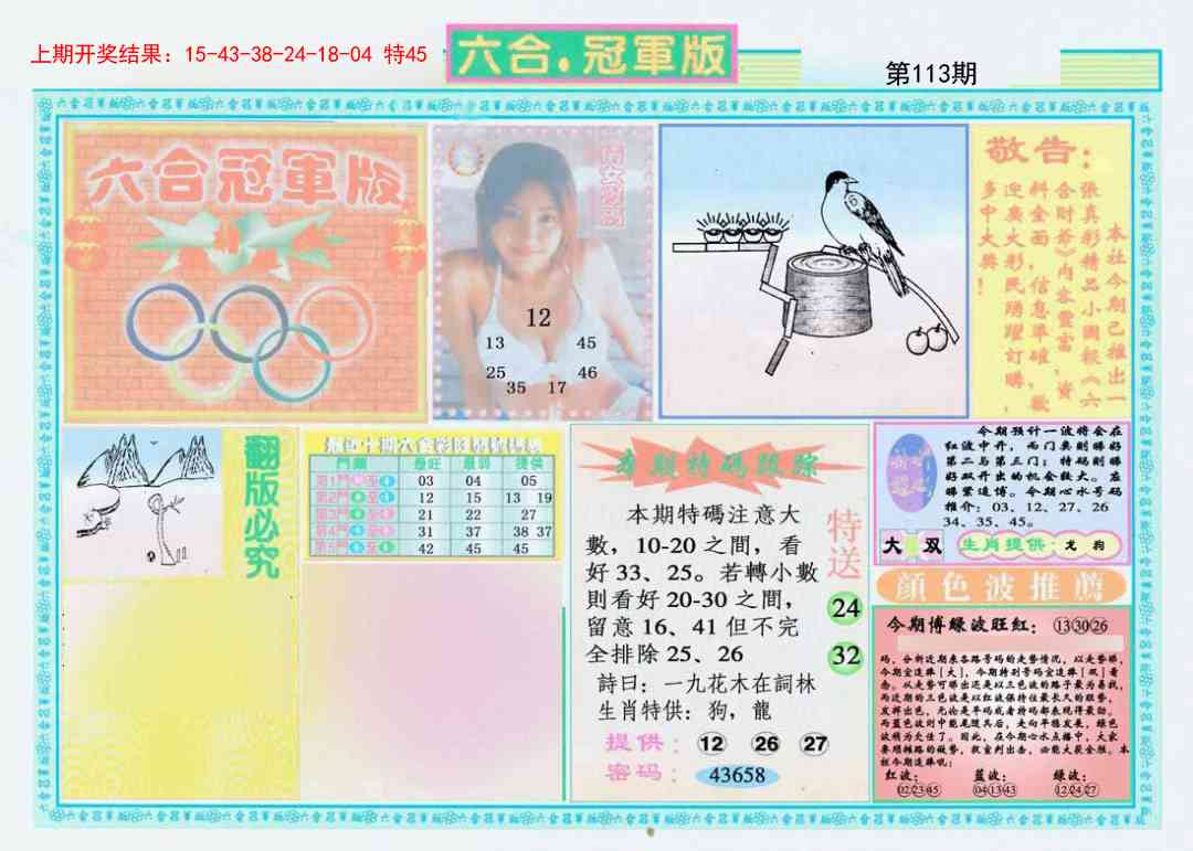 113期六合冠军版A[图]