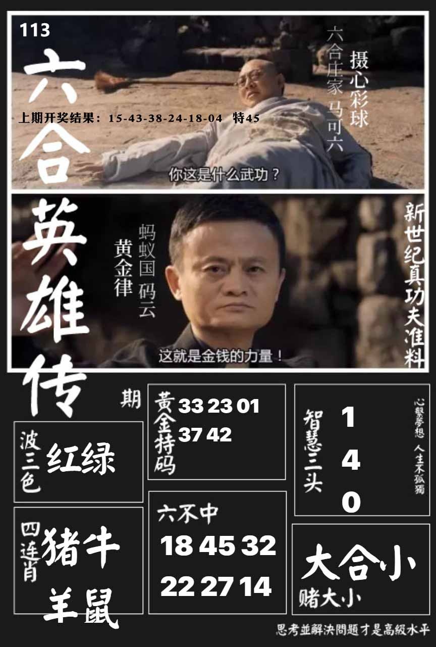 113期六合英雄传[图]