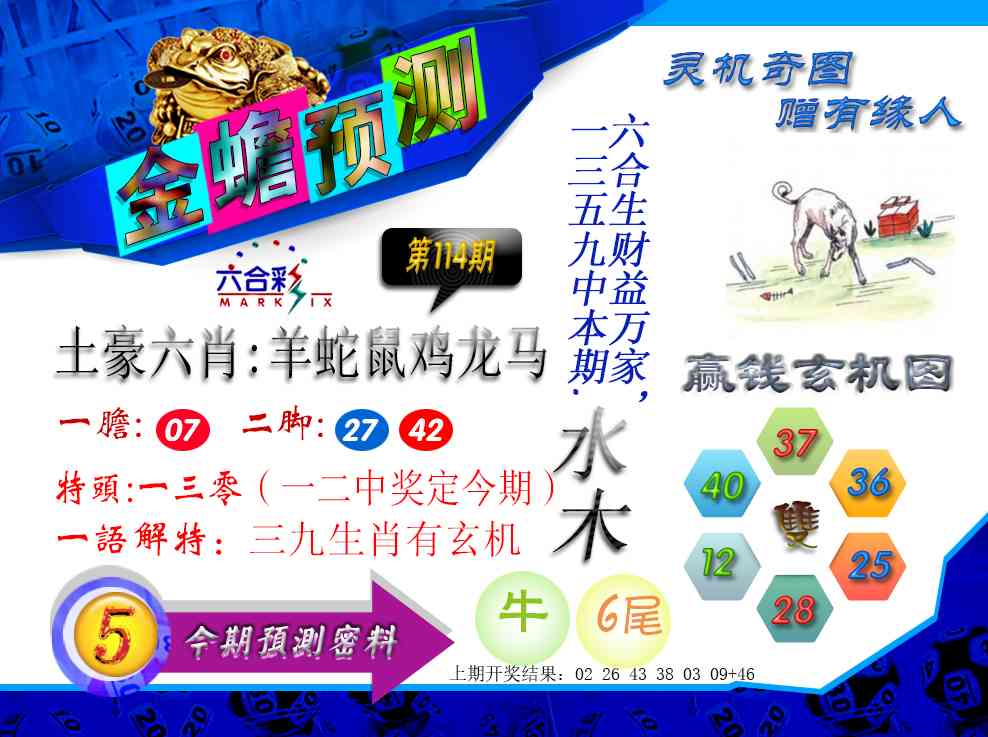 114期金蟾预测[图]