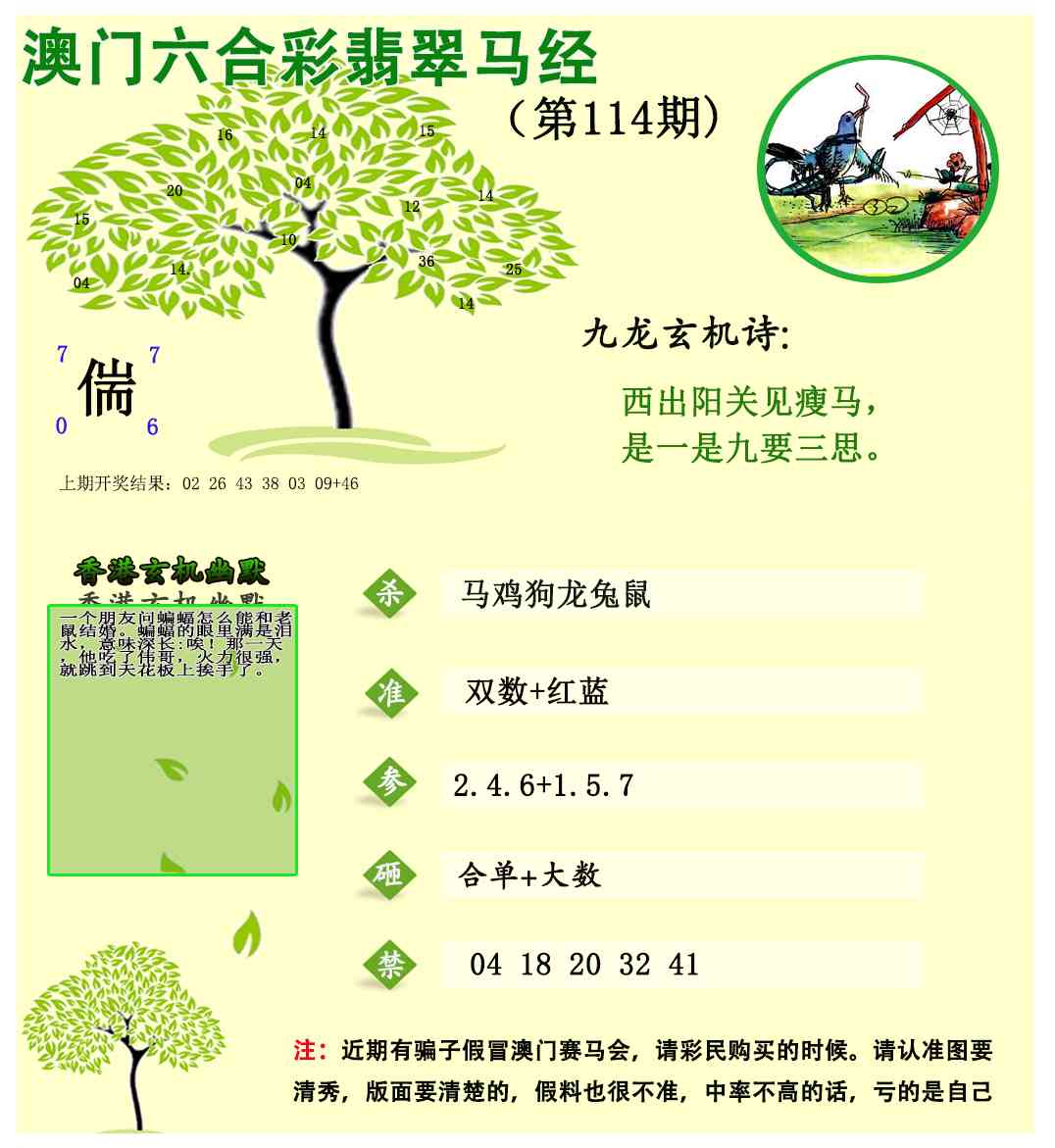 114期翡翠马经[图]