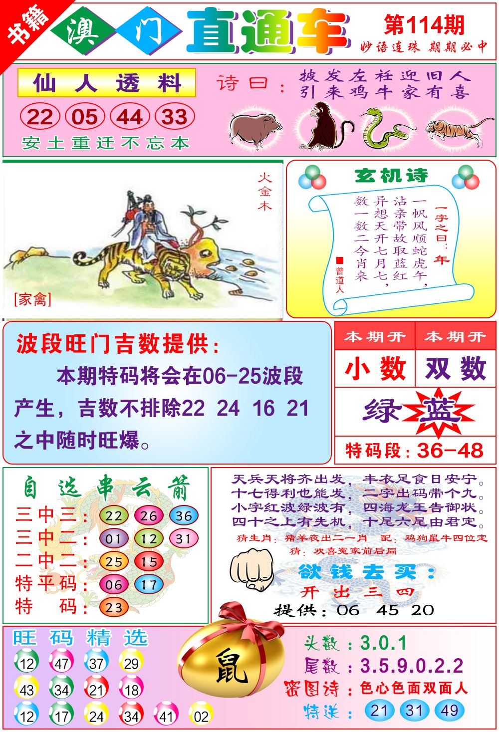 114期白姐直通车[图]