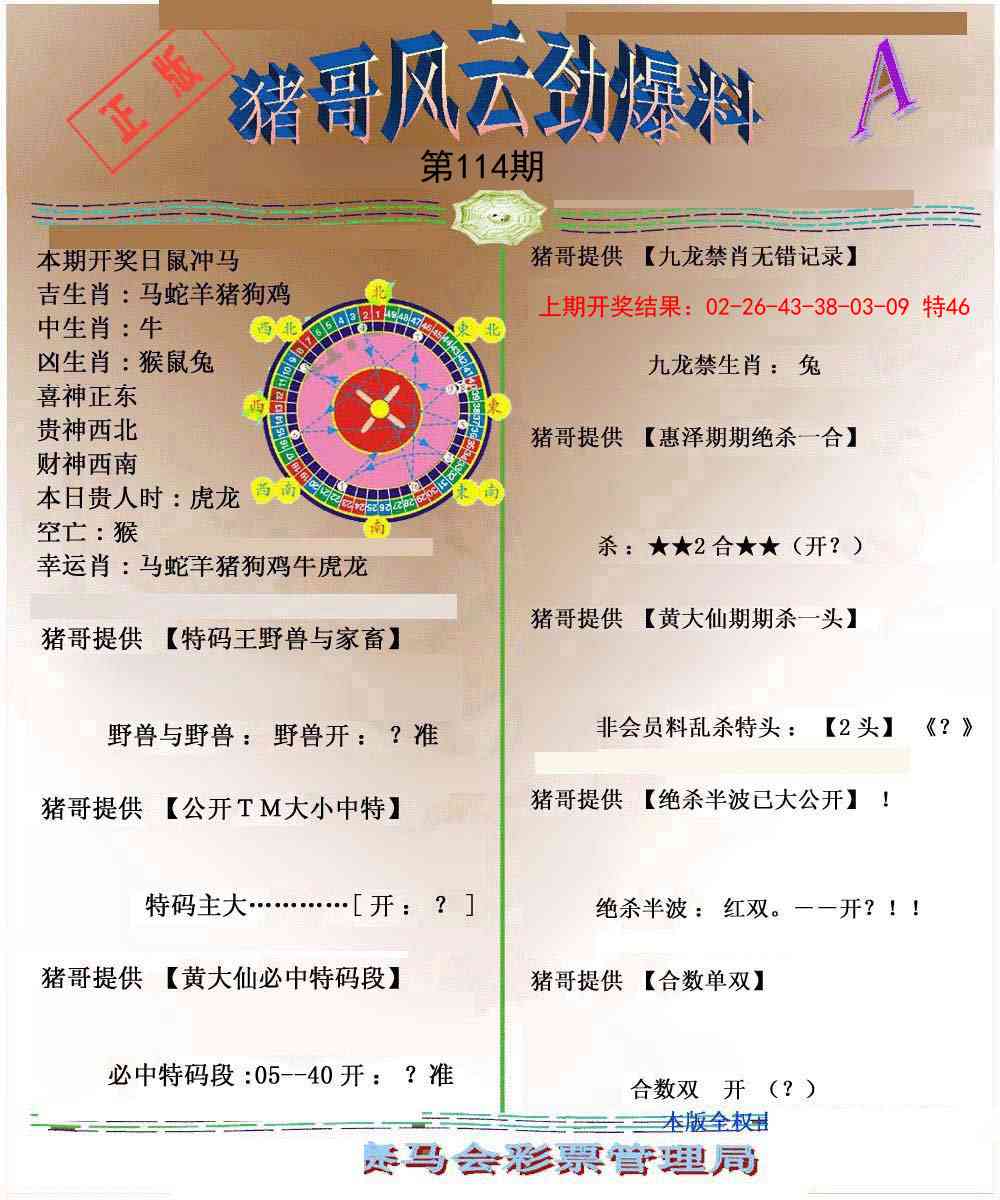 114期猪哥风云劲爆料A[图]