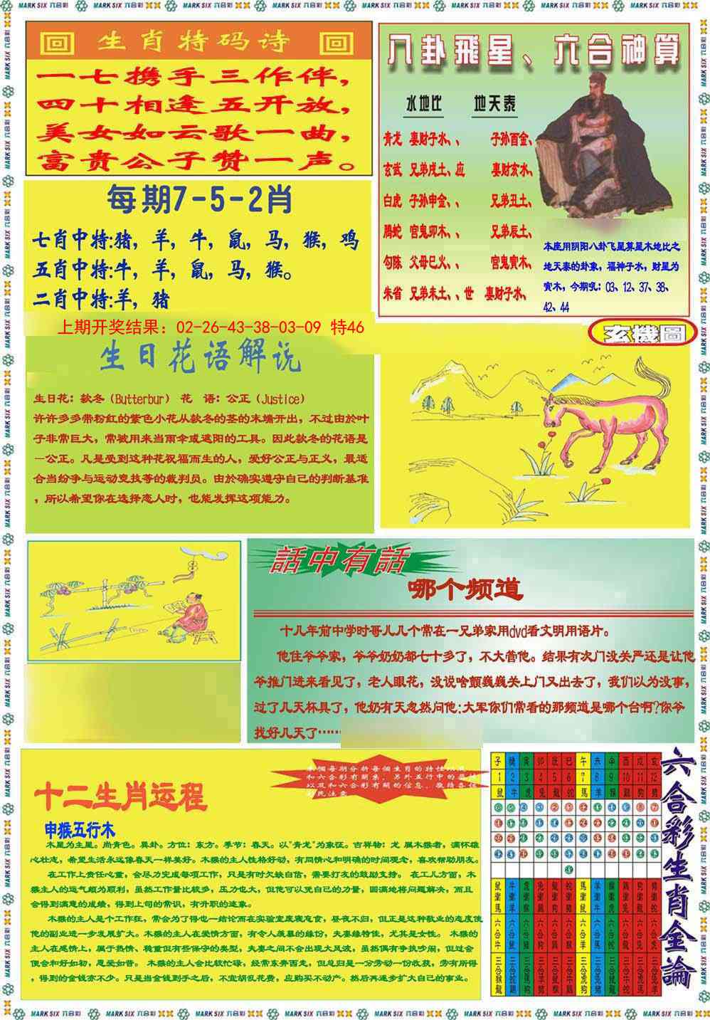 114期九龍马经B(推荐)[图]