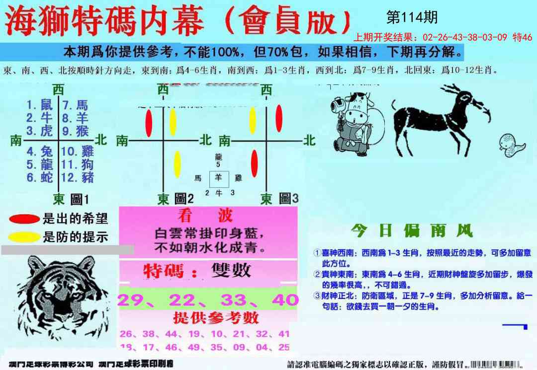 114期另版海狮特码内幕报[图]