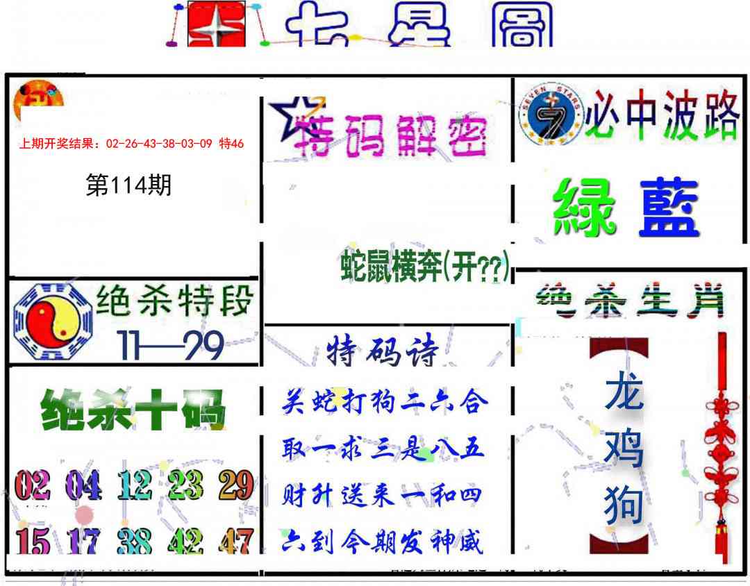 114期七星图B[图]