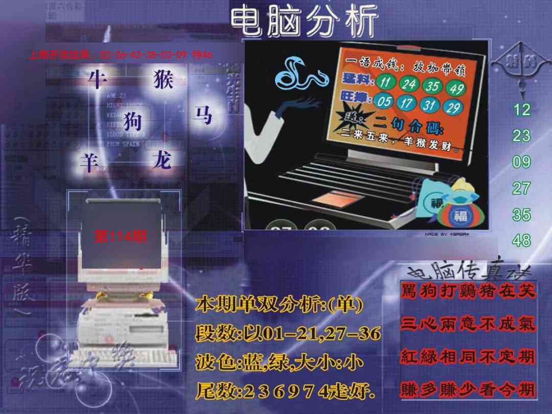 114期正版电脑分析贴士報[图]