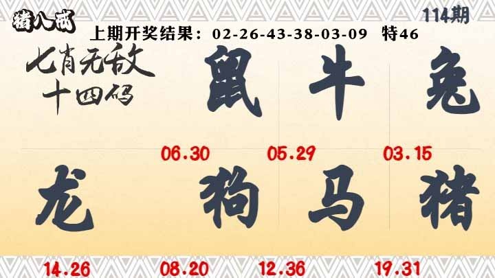 114期七肖无敌14码[图]
