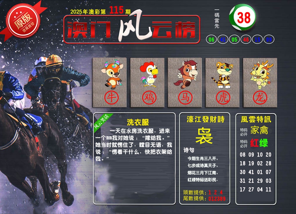 115期澳门风云榜[图]