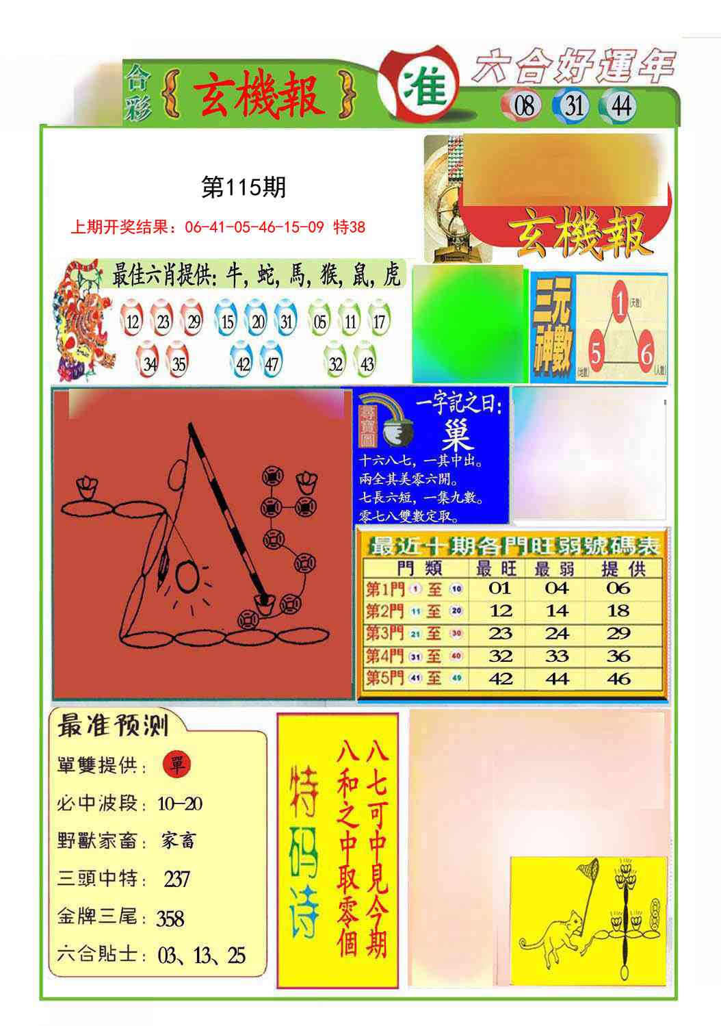 115期九龍玄机报(推荐)[图]